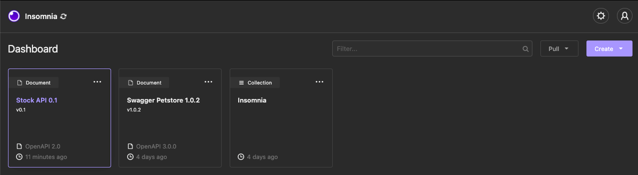 Insomnia Dashboard