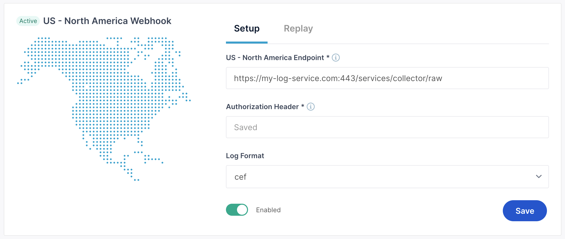 Audit log webhook